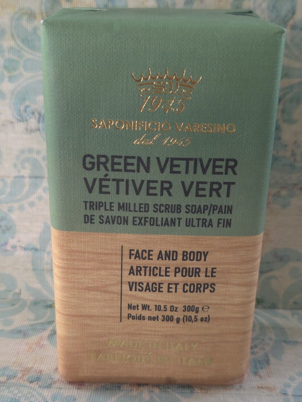 Saponificio Varesino Green Vetiver Bar Soap - Green & Natural